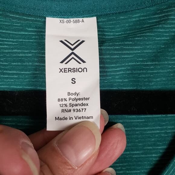 NWT Xersion Quick Dry Green long Sleeve V-Neck Shirt Women's Size Small - Picture 8 of 13